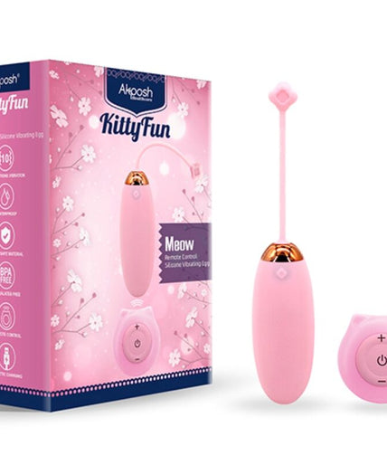 Armony – Kitty Fun Eivormige Vibrator met Afstandsbediening 10 Vibraties Roze