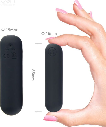 ARMONY - SPLASH HAHA VIBRATOR BULLET SILICONE 10 VIBRATIONS 75 X 19 CM BLACK