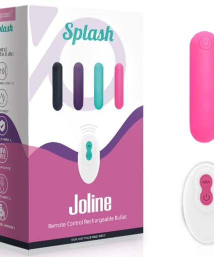 ARMONY - SPLASH JOLINE VIBRATOR BULLET SILICONE REMOTE CONTROL 10 VIBRATIONS 65 X 15 CM PINK