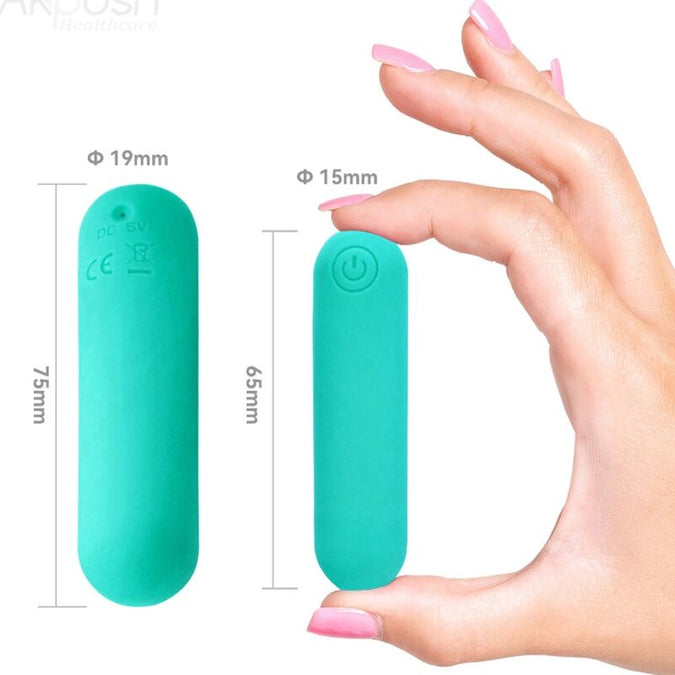 ARMONY - SPLASH HAHA VIBRATOR KOGEL SILICONE 10 TRILLINGEN 75 X 19 CM GROEN