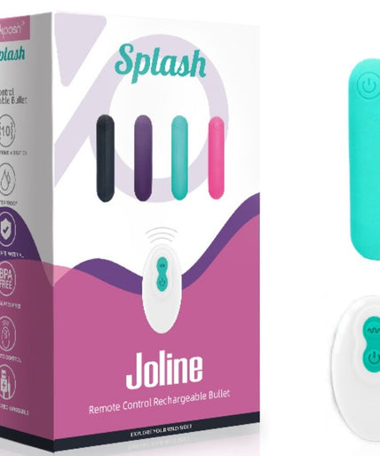 ARMONY - SPLASH JOLINE VIBRATOR BULLET SILICONE REMOTE CONTROL 10 VIBRATIONS 65 X 15 CM GREEN