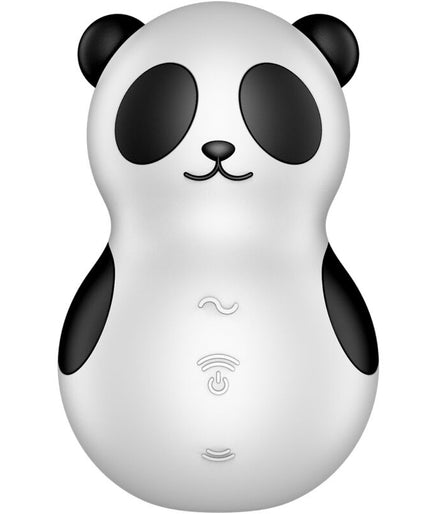 SATISFYER - POCKET PANDA STIMULATOR & VIBRATOR ZWART EN WIT
