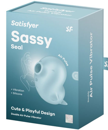 SATISFYER - SASSY SEAL STIMULATOR & VIBRATOR BLAUW