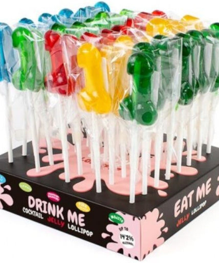 SECRETPLAY - DISPLAY ASSORTMENT PENIS LOLLIPOPS WITH ALCOHOL 40 UNITS