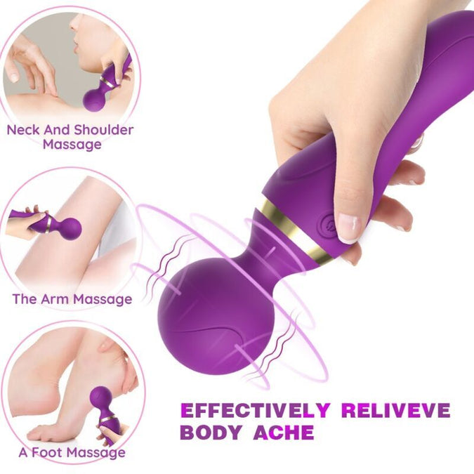 ARMONY - FREEZA MASSEUR & VIBRATOR SUPERFLEXIBELE KOP ZWART