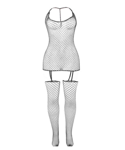 SUBBLIME - 951955 GLANZEND VISNET BODYSTOCKING EEN MAAT