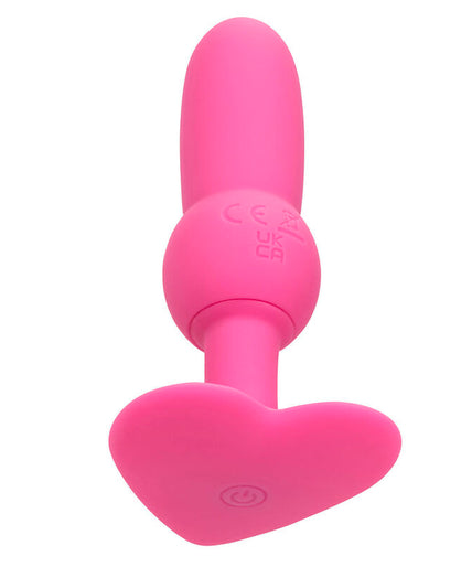 Calexotics – Eerste keer anale plug met kralen en 10 vibratiestanden Roze