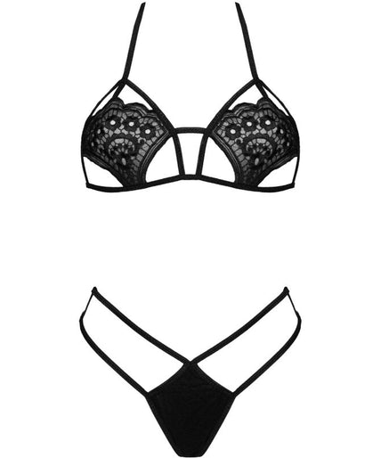LIVCO CORSETTI FASHION - JIMENA LC 20216 BH + STRING ZWART ÉÉN MAAT