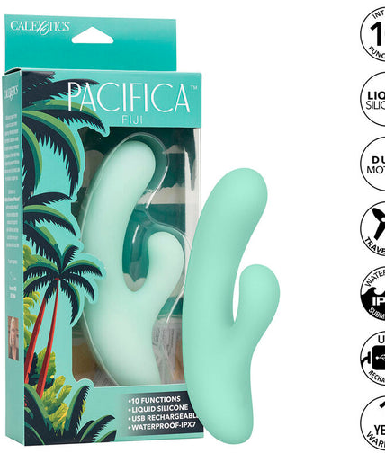 CALEXOTICS - PACIFICA FIJI VIBRATOR & ESTIMULATOR G SPOT 10 VIBRATIONS AQUA