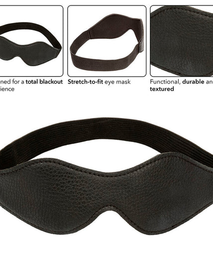 CALEXOTICS - NOCTURNAL EYE MASK PVC LEATHER BLACK