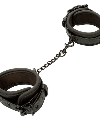 CALEXOTICS - NOCTURNAL ANKLE CUFFS LEATHER ADJUSTABLE BLACK