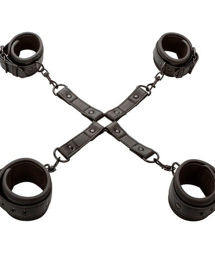 CALEXOTICS - NOCTURNAL HOG TIE CONNECTOR CUERO AJUSTABLE BLACK