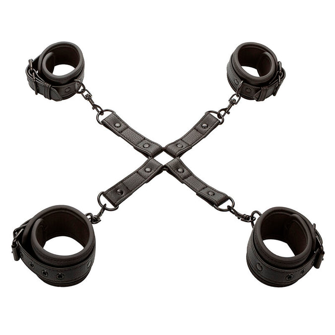 CALEXOTICS - NOCTURNAL HOG TIE CONNECTOR VERSTELBAAR LEREN ZWART
