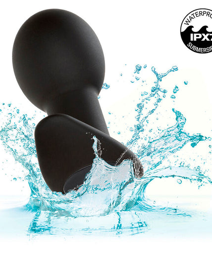 CALEXOTICS - ROCK BOTTOM ANAL PLUG 10 VIBRATIONS SILICONE BLACK