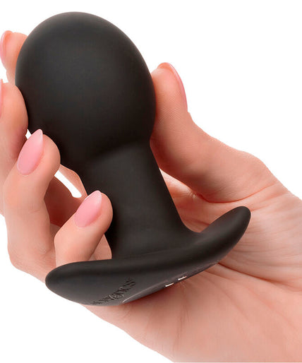CALEXOTICS - ROCK BOTTOM ANAL PLUG 10 VIBRATIONS SILICONE BLACK