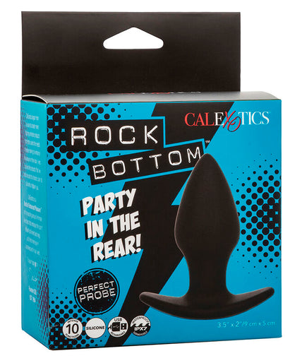 CALEXOTICS - ROCK BOTTOM PERFECT ANAL PLUG 10 VIBRATIONS SILICONE BLACK