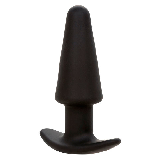 CALEXOTICS - ROCK BOTTOM TAPERED ANAL PLUG 10 VIBRATIES SILICONE ZWART