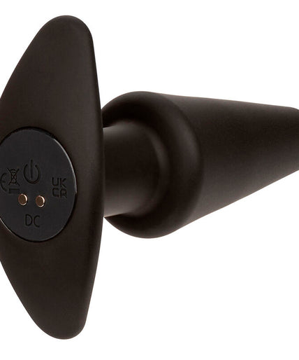 CALEXOTICS - ROCK BOTTOM TAPERED ANAL PLUG 10 VIBRACIONES SILICONE BLACK
