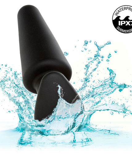 CALEXOTICS - ROCK BOTTOM TAPERED ANAL PLUG 10 VIBRACIONES SILICONE BLACK