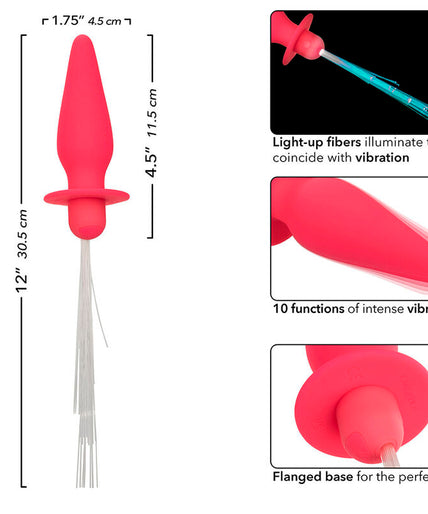 CALEXOTICS - SOUTHERN LIGHTS LIGHT UP ANAL PLUG 10 VIBRATIONS SILICONE PINK