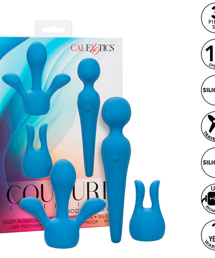 CALEXOTICS - COUTURE KIT VIBRATOR WAND 10 VIBRATIONS BLUE