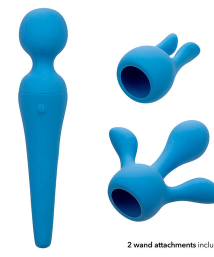 CALEXOTICS - COUTURE KIT VIBRATOR WAND 10 VIBRATIONS BLUE