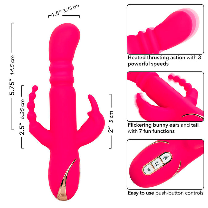 Calexotics – Jack Fantasy Triple Heated Vibrator Rabbit Pink