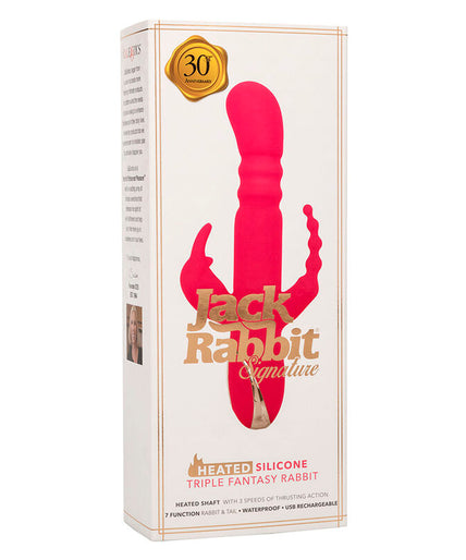 CALEXOTICS - JACK FANTASY TRIPLE HEATED VIBRATOR RABBIT PINK