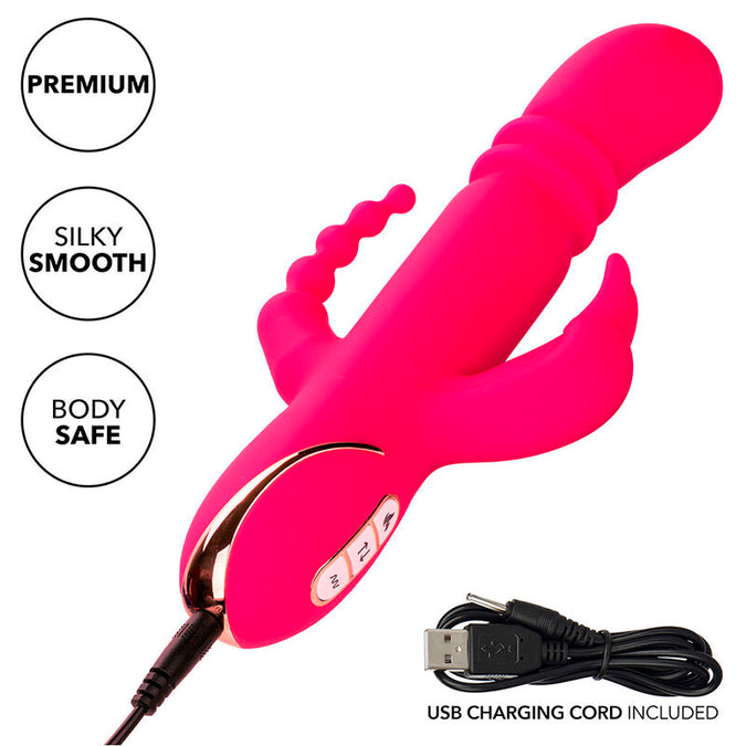 Calexotics – Jack Fantasy Triple Heated Vibrator Rabbit Pink