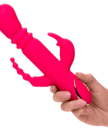 CALEXOTICS - JACK FANTASY TRIPLE HEATED VIBRATOR RABBIT PINK