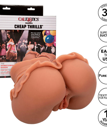 CALEXOTICS - THE HOMECOMING QUEEN DOUBLE REALISTIC MASTURBATOR CARAMEL