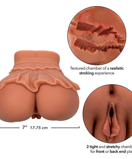 CALEXOTICS - THE HOMECOMING QUEEN DOUBLE REALISTIC MASTURBATOR CARAMEL