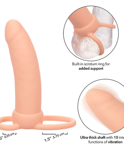 CALEXOTICS - MAXX THICK DUAL PENETRATOR 10 VIBRATIONS FLESH