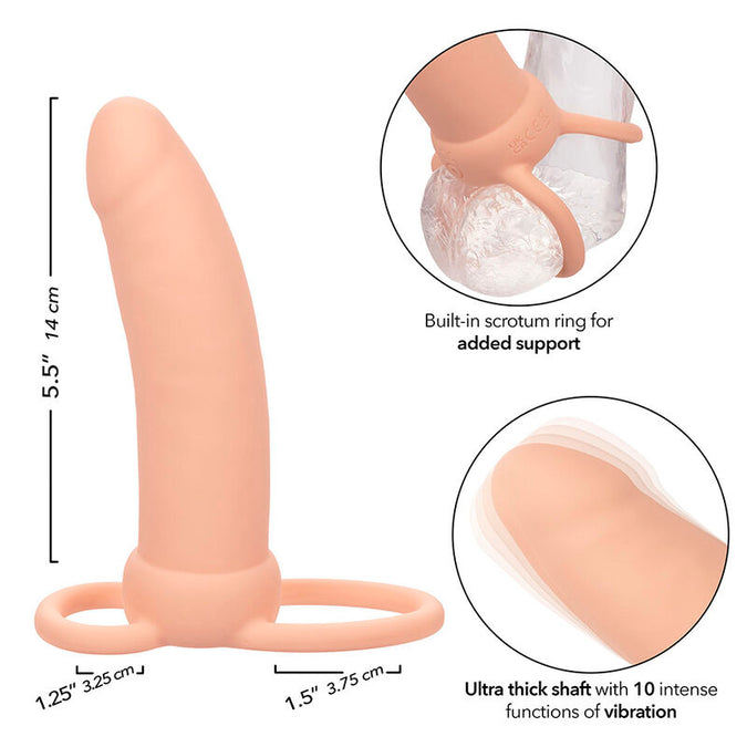 CALEXOTICS - MAXX THICK DUAL PENETRATOR 10 VIBRATIES HUIDSKLEURIG