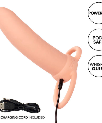 CALEXOTICS - MAXX THICK DUAL PENETRATOR 10 VIBRATIONS FLESH