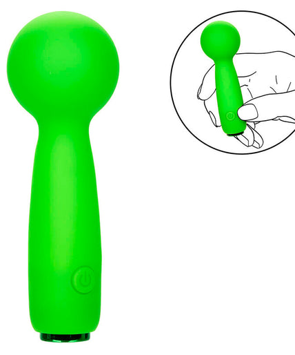CALEXOTICS - NEON VIBES THE BUBBLY VIBE MINI MASSAGER 10 VIBRATIONS GREEN