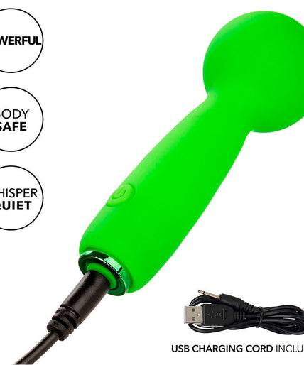 CALEXOTICS - NEON VIBES THE BUBBLY VIBE MINI MASSAGER 10 VIBRATIONS GREEN