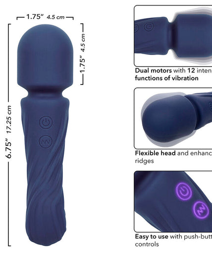 CALEXOTICS - CHARISMA ALLURE MASSAGER DUAL MOTORS 12 FUNCTIONS 17.25 CM X 4.5 CM PURPLE