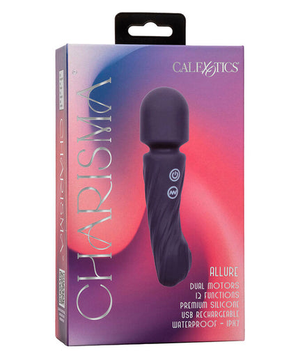 CALEXOTICS - CHARISMA ALLURE MASSAGER DUAL MOTORS 12 FUNCTIONS 17.25 CM X 4.5 CM PURPLE