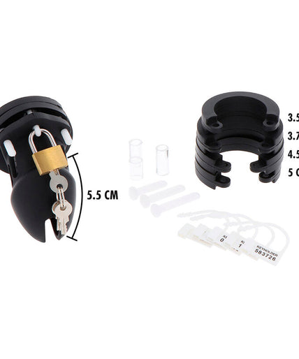 HIDDEN DESIRE - EXTREME CHASTITY COCK CAGE SILICONE SIZE S BLACK