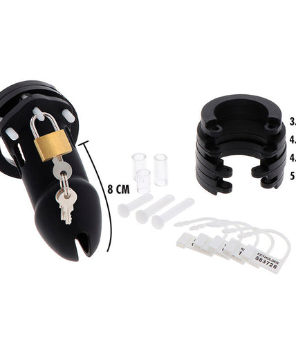 HIDDEN DESIRE - EXTREME CHASTITY COCK CAGE SILICONE SIZE L BLACK