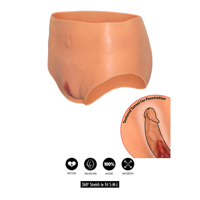 Verborgen Verlangen – Alter Ego Open Vagina Slipje Hoge Taille Huidkleur