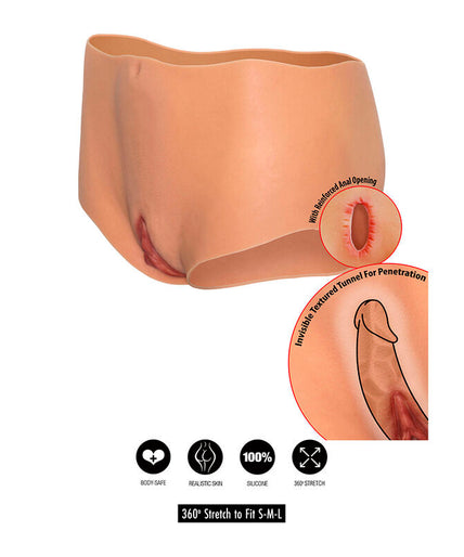 HIDDEN DESIRE - ALTER EGO OPEN VAGINA & ASS SLIP MEDIUM TAILLE HUIDSKLEUR