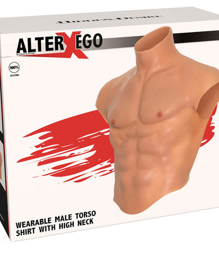 HIDDEN DESIRE - ALTER EGO SILICONE MALE TORSO SHIRT WITH ABS FLESH
