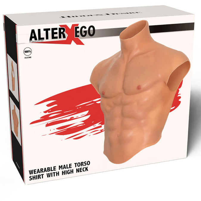 Hidden Desire – Alter Ego Silicone Male Torso Shirt With Abs Flesh