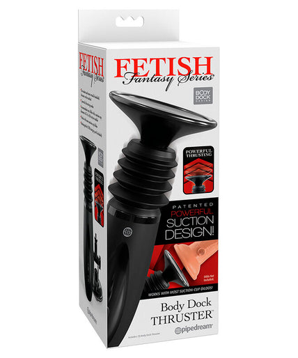 FETISH FANTASY SERIES - LICHAAMSDOCK STUWDILDO KLEM MET 7 DUWSTANDEN ZWART