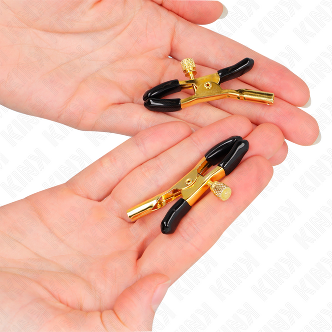 Kink – Goldene Brustwarzenklemmen 6 Cm