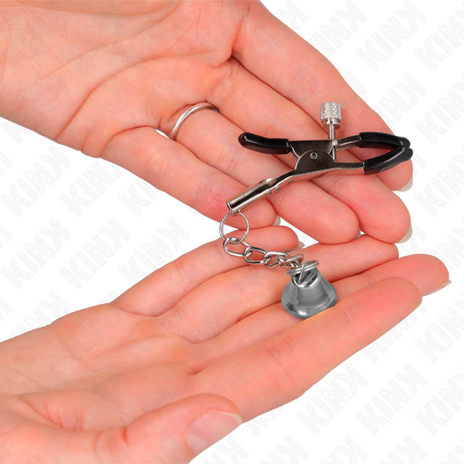 KINK - ZILVEREN BELLETJE HANGER NIPPELKLEMMEN 6 CM