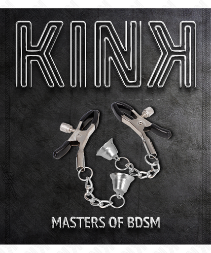 KINK - SILVER BELL PENDANT NIPPLE CLAMPS 6 CM