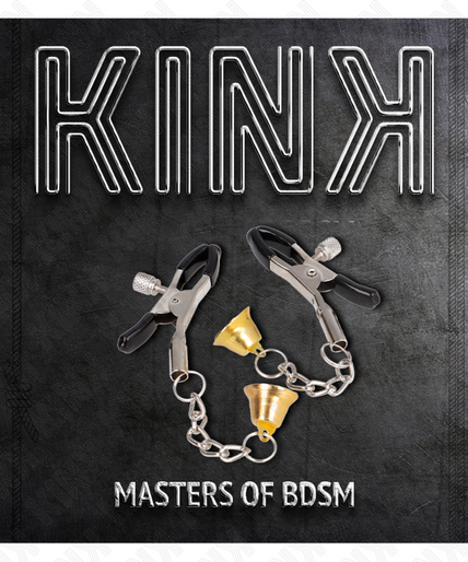 KINK - GOLD BELL PENDANT NIPPLE CLAMPS 6 CM